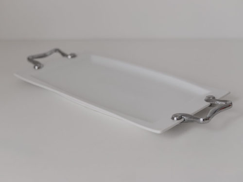 White Rectangle Serving Platter Hire | The Style Aesthetic Party Hire