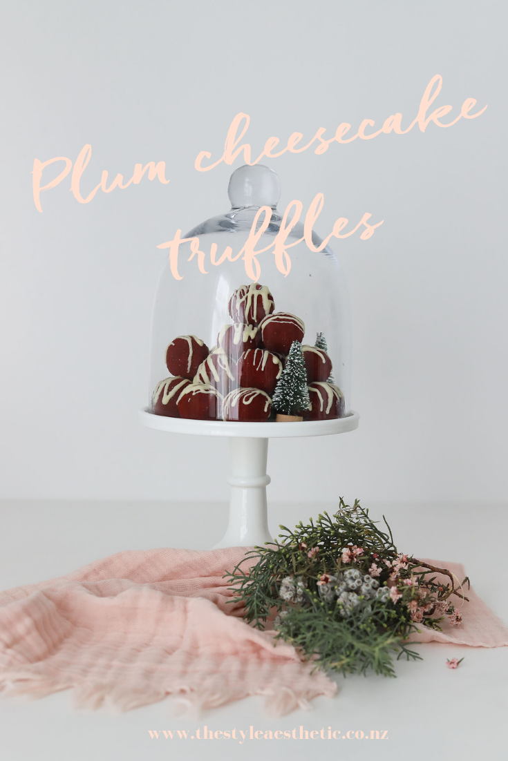 The Style Aesthetic | Plum Cheesecake Truffles